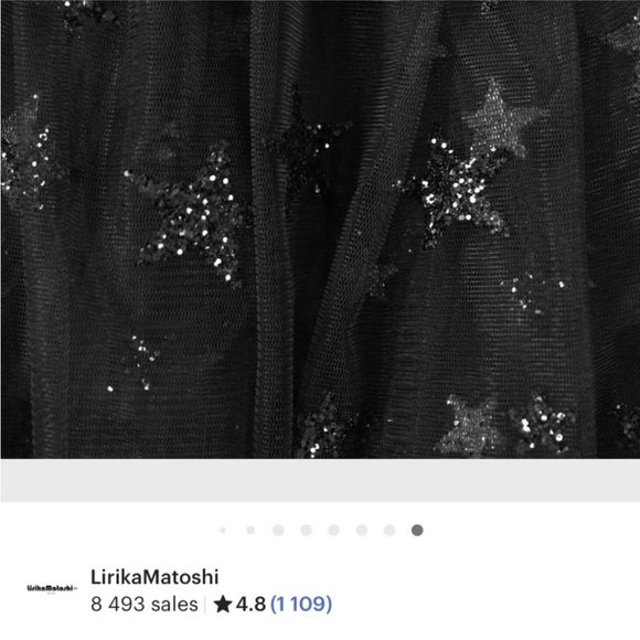 Lirika Matoshi Black Stars in Her Eyes A-Line Skirt - Picture 4 of 15